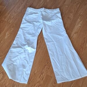 Ralph Lauren Collection Purple Label  White Wide Leg Sailor Pants sz 8